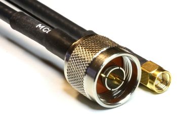 Aircell 5 Coaxial Cable Assemblies with N Male to SMA Male, 1,5m