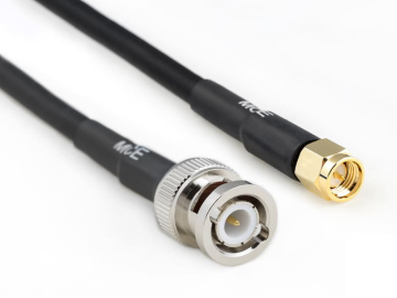 H 155 PE Coaxial Cable assembled with BNC Male to SMA Male, 10m