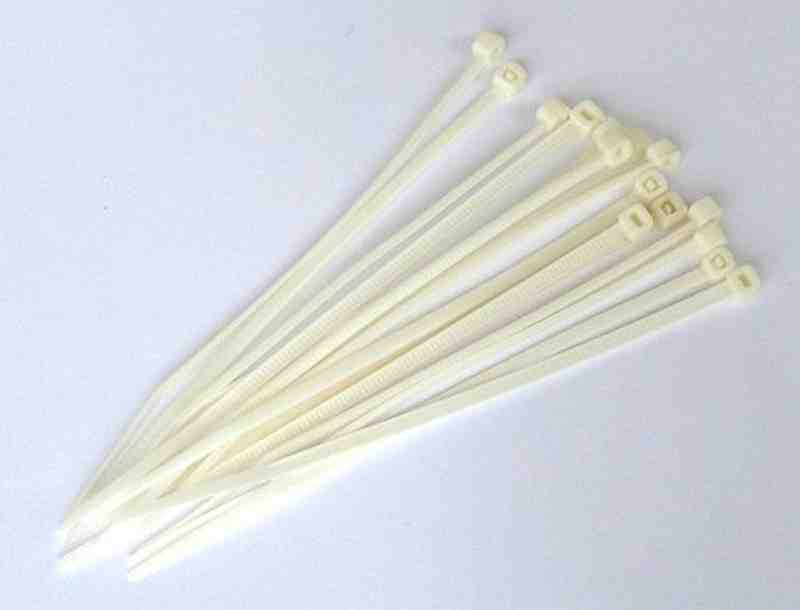 Kabelbinder Polyamid Weiß, Beutel mit 100 Stück